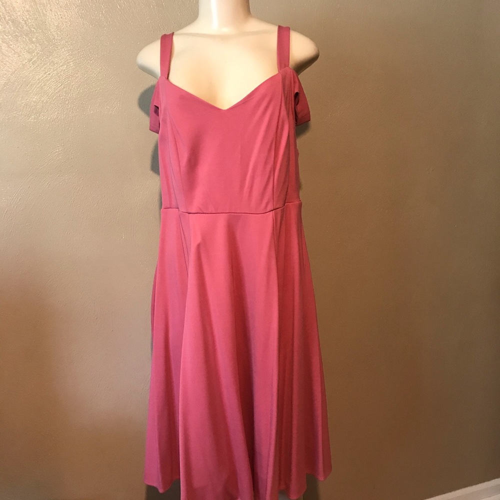 Torrid size 0 Blush cold shoulders skater dress